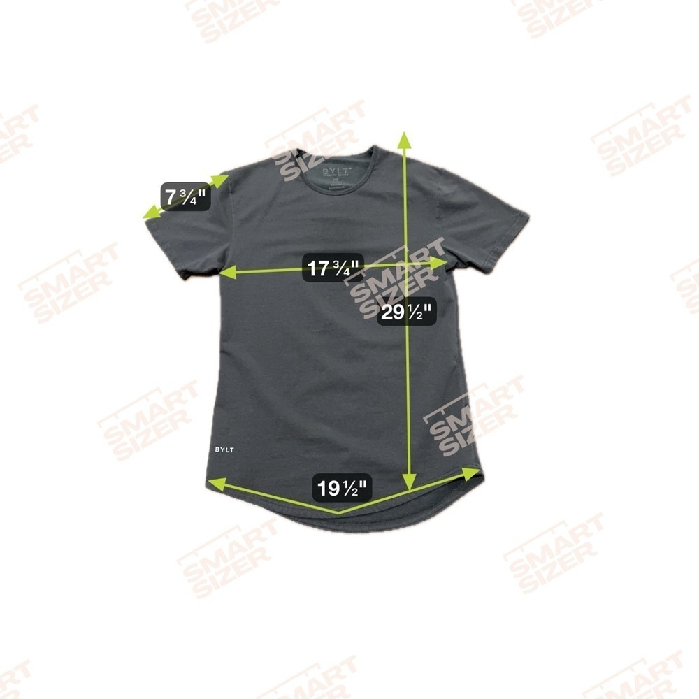BYLT Basics Drop Cut Lux Short Sleeve TShirt Charcoal Gray Men’s Size Small - Picture 7 of 10